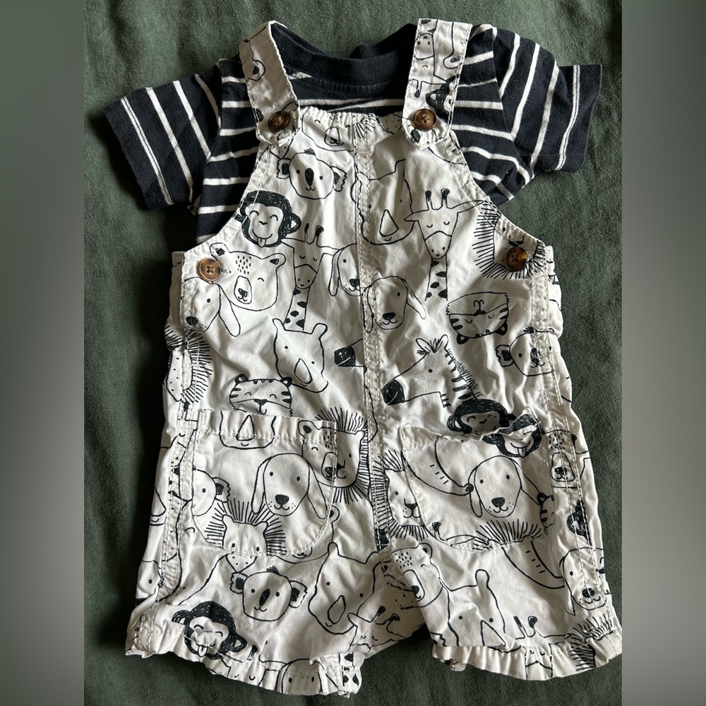Kids Animal Print Overalls